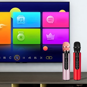 Microphone karaoke avec haut-parleur intégré, bluetooth 5.0. Batterie de 2000mah