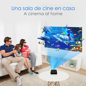 Mini projecteur vidéo led portable p11, dlp. Android 9.0, wifi, panneau tactile.