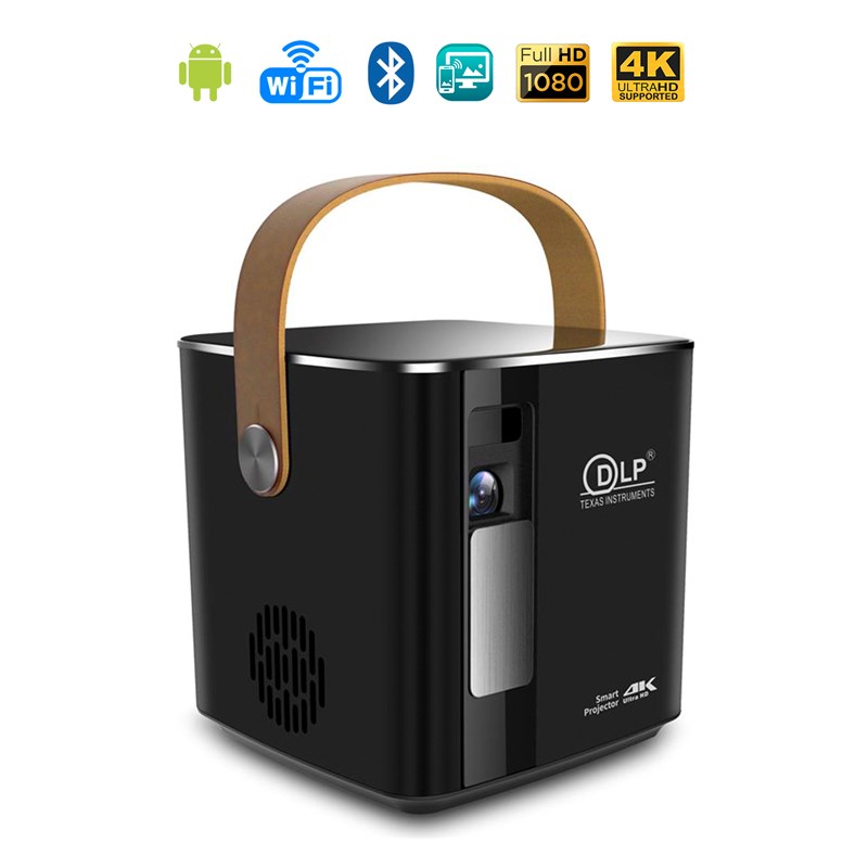 Mini projecteur vidéo led portable p12, dlp. Full hd 1080p. Android 9.0, wifi.