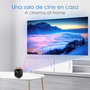Mini projecteur vidéo led portable p12, dlp. Full hd 1080p. Android 9.0, wifi.