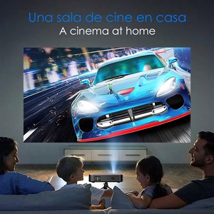 Mini vidéoprojecteur led portable s200, dlp. Android 9.0, wifi, écran tactile.
