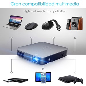 Mini vidéoprojecteur led portable s200, dlp. Android 9.0, wifi, écran tactile.