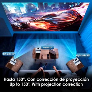 Projecteur lcd wifi 5g imax, android 7, prend en charge 4k. 120 ansi lumens.