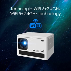 Projecteur lcd x8, support 4k uhd, duplication d'écran pour ios et android.