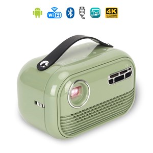 Mini vidéoprojecteur led portable p16 style rétro, dlp. Android 9.0, wifi.