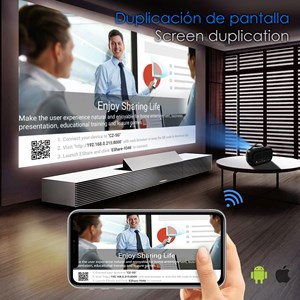 Mini vidéoprojecteur led portable p16 style rétro, dlp. Android 9.0, wifi.