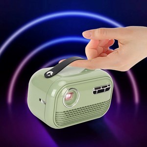 Mini vidéoprojecteur led portable p16 style rétro, dlp. Android 9.0, wifi.