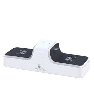 Chargeur double pour 2 manettes de ps5. Comprend une sortie de charge usb.