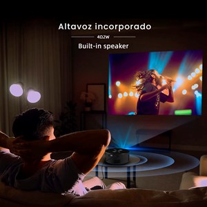 Mini projecteur lcd yt200, duplication d'écran ios&nbsp;android par câble.