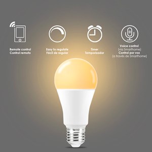 Ampoule led wifi smarthome, réglage de la couleur et de l'intensité.
