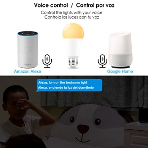 Ampoule led wifi smarthome, réglage de la couleur et de l'intensité.