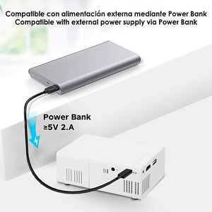 Mini projecteur lcd 1080 hd avec télécommande 10 ansi lumens 10w.