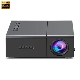Mini projecteur lcd 1080 hd avec télécommande 10 ansi lumens 10w.