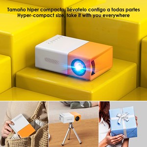 Mini projecteur lcd 1080 hd avec télécommande 10 ansi lumens 10w.