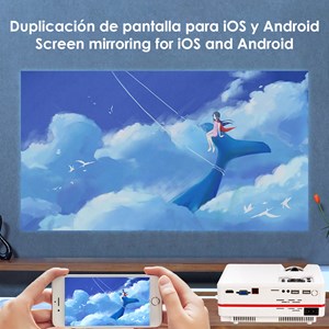 Projecteur vidéo led avec duplication d'écran pour ios et android.