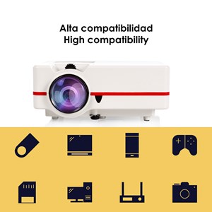 Projecteur vidéo led avec duplication d'écran pour ios et android.