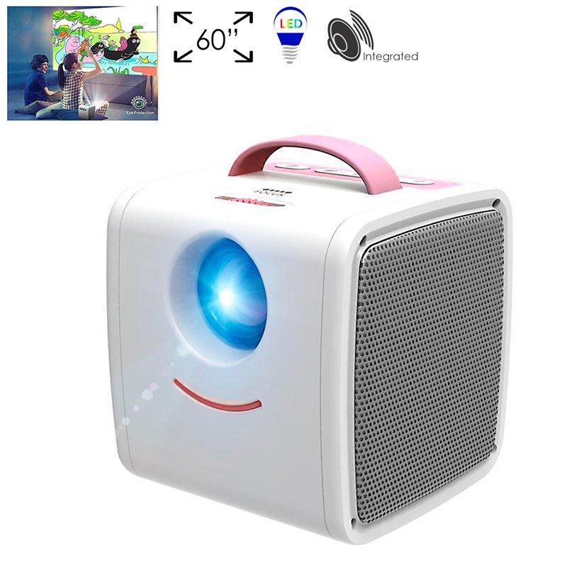 Projecteur vidéo portable pour enfants, avec hdmi, usb, micro sd.