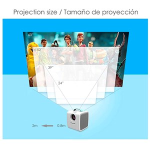 Projecteur vidéo portable pour enfants, avec hdmi, usb, micro sd.