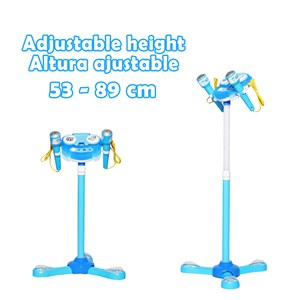 Kit de karaoke pour enfants avec 2 microphones et un support