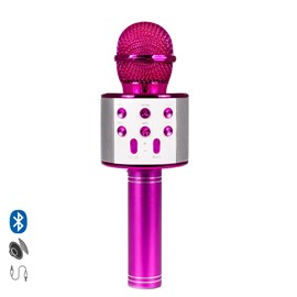 Microphone karaoke multifonction avec haut-parleur intégré
