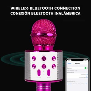 Microphone karaoke multifonction avec haut-parleur intégré