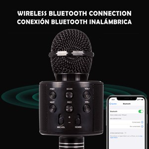 Microphone karaoké multifonction avec haut-parleur intégré