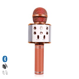 Microphone karaoke multifonction avec haut-parleur intégré