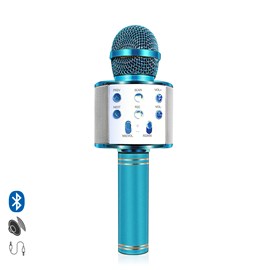 Microphone karaoke multifonction avec haut-parleur intégré