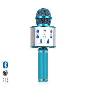 Microphone karaoke multifonction avec haut-parleur intégré