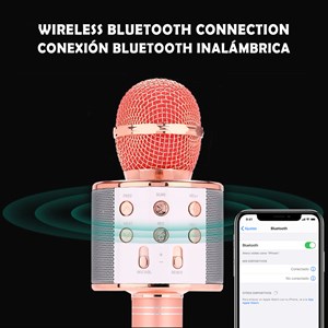 Microphone karaoke multifonction avec haut-parleur intégré
