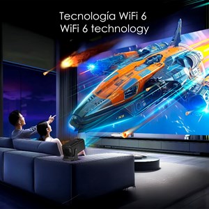 Mini projecteur lcd hy320, support 4k uhd, avec wifi 6.