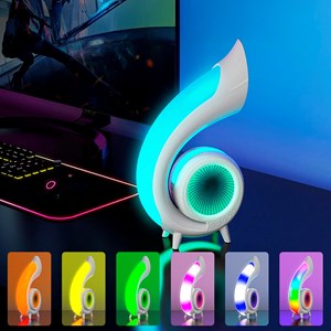 Enceinte coquillage 6 en 1 avec lumière d'ambiance unique avec 256 modes.