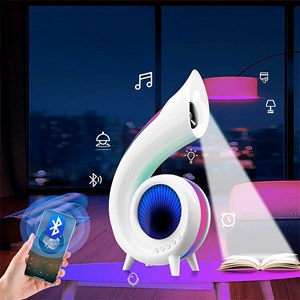 Enceinte coquillage 6 en 1 avec lumière d'ambiance unique avec 256 modes.