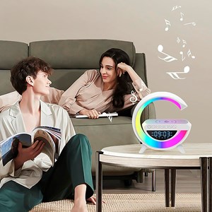 Enceinte avec chargeur sans fil de 15w, 13 modes d'éclairage led différents.