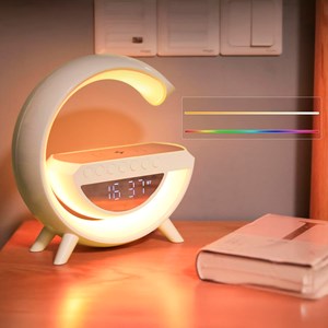 Enceinte avec chargeur sans fil de 15w, 13 modes d'éclairage led différents.