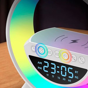 Enceinte avec chargeur sans fil de 15w, 13 modes d'éclairage led différents.