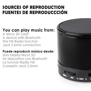 Enceinte compacte martins bluetooth 3.0 de 3w, avec mains libres et radio fm.