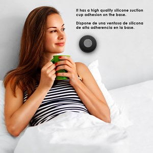 Enceinte rariax bluetooth avec ventouse, résistant aux éclaboussures d'eau.