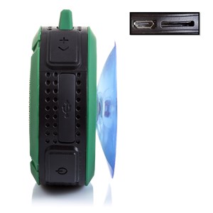 Enceinte bluetooth circulaire résistant à l'eau avec ventouse c6