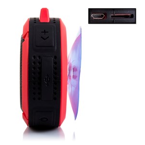 Enceinte bluetooth circulaire résistant à l'eau avec ventouse c6