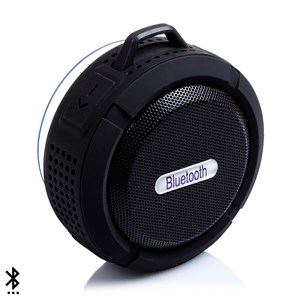 Enceinte bluetooth circulaire résistant à l'eau avec ventouse c6
