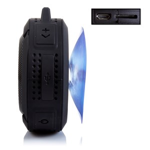 Enceinte bluetooth circulaire résistant à l'eau avec ventouse c6