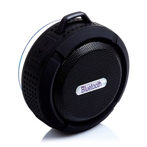 Enceinte bluetooth circulaire résistant à l'eau avec ventouse c6