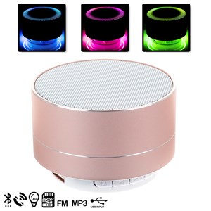 Enceinte bluetooth métallique avec mains libres et lumière led