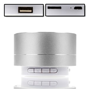 Enceinte bluetooth métallique avec mains libres et lumière led