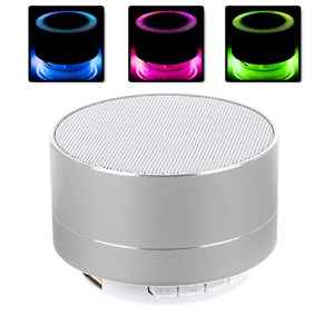 Enceinte bluetooth métallique avec mains libres et lumière led