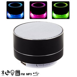 Enceinte bluetooth métallique avec mains libres et lumière led