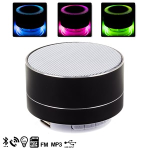 Enceinte bluetooth métallique avec mains libres et lumière led