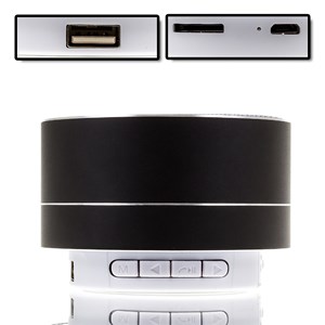 Enceinte bluetooth métallique avec mains libres et lumière led