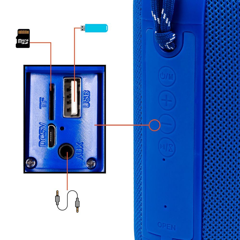 Enceinte Bluetooth TG117 10W – Caisson De Basse Portable, étanche Et Sans Fil, Couleur Bleue